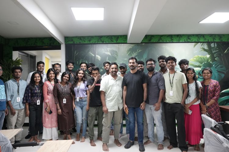Prasad Karthik With Students – Digital Communicator